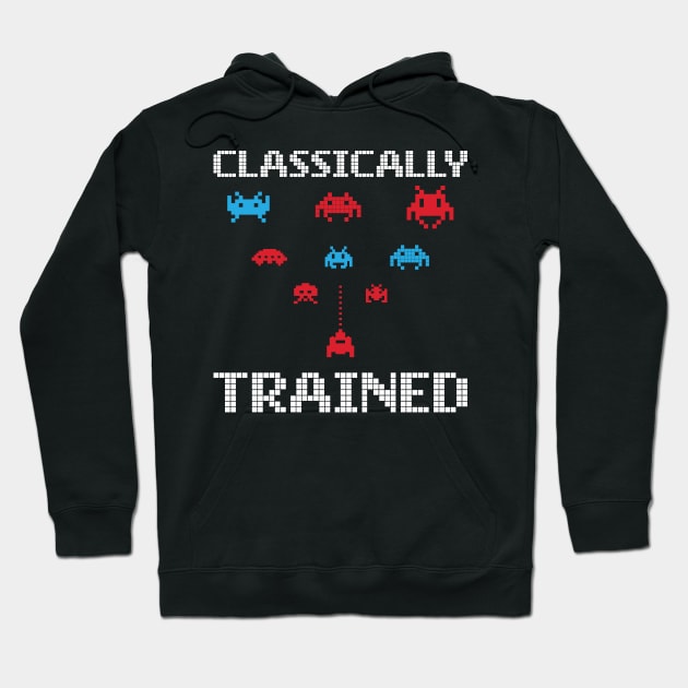 'Classically Trained' Funny 80's Video Game Icon Hoodie by ourwackyhome